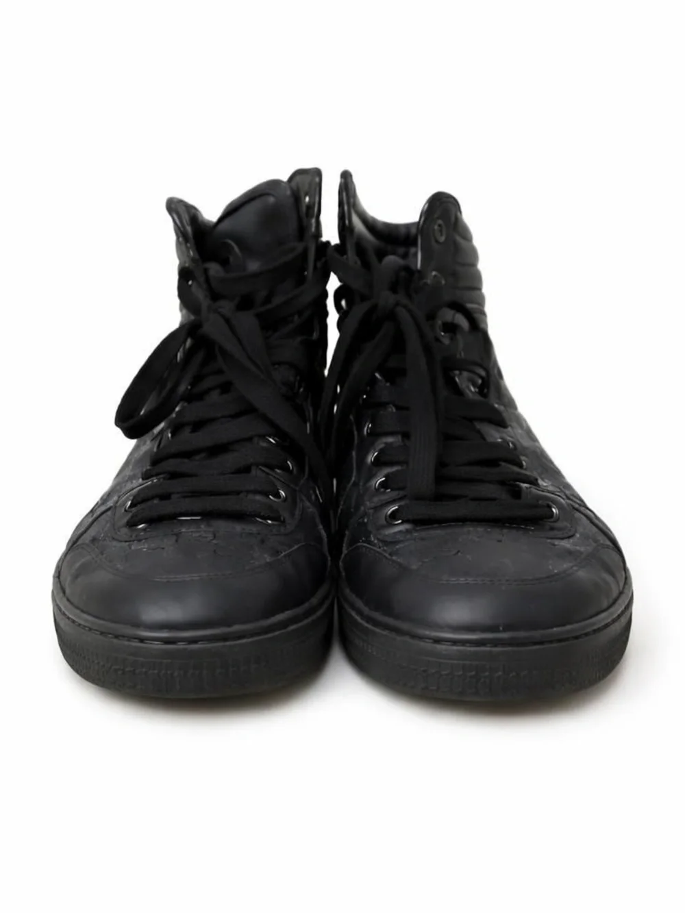 Gucci Authenticated Men's 224778 Black Sneakers Size 6.5 G